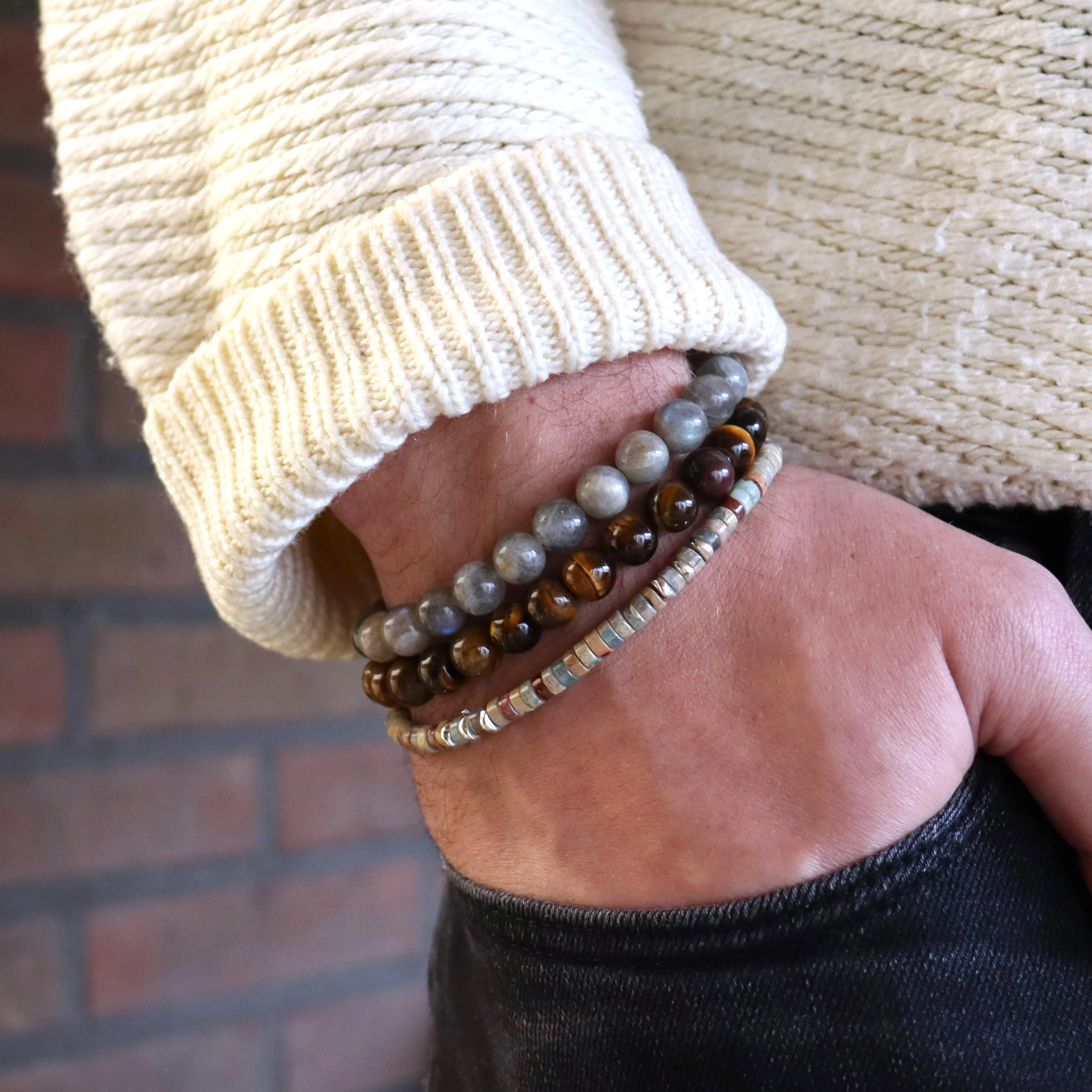 Herenarmband met tijgeroog - Image 2