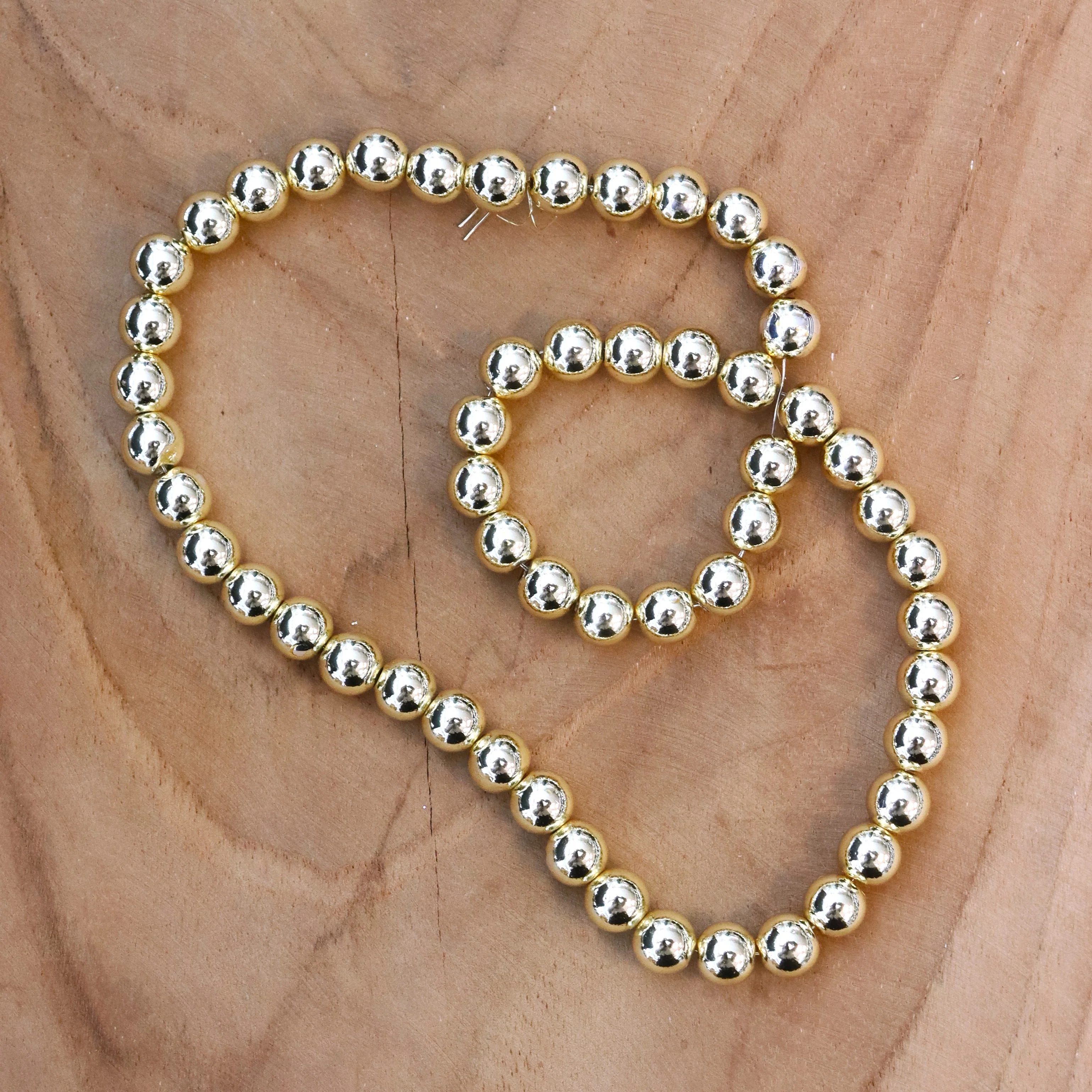 Kralenstreng - electroplated hematiet goud diverse maten - Image 4