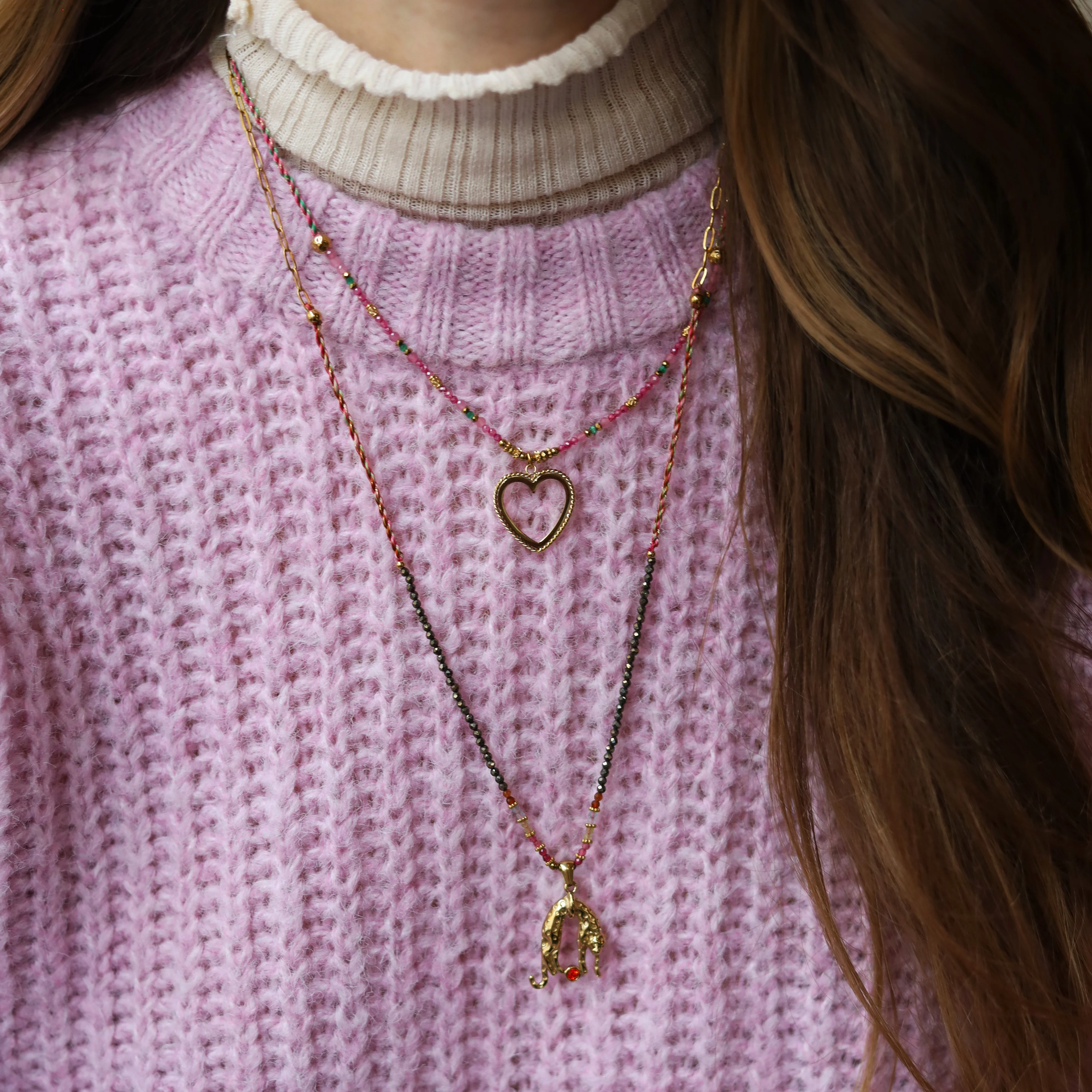 Kralenketting - met panterbedel - Image 2