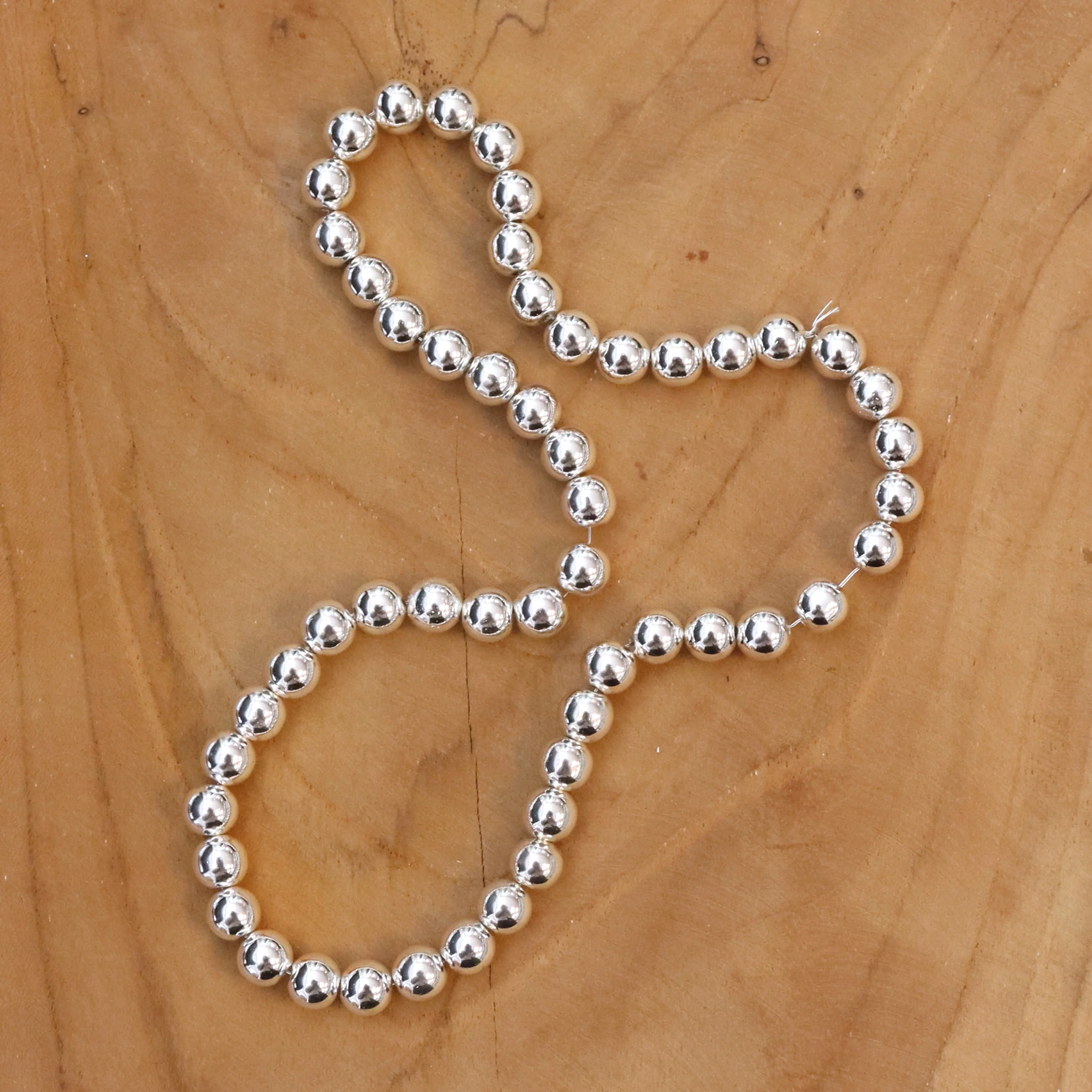 Kralenstreng - electroplated hematiet zilver diverse maten - Image 4