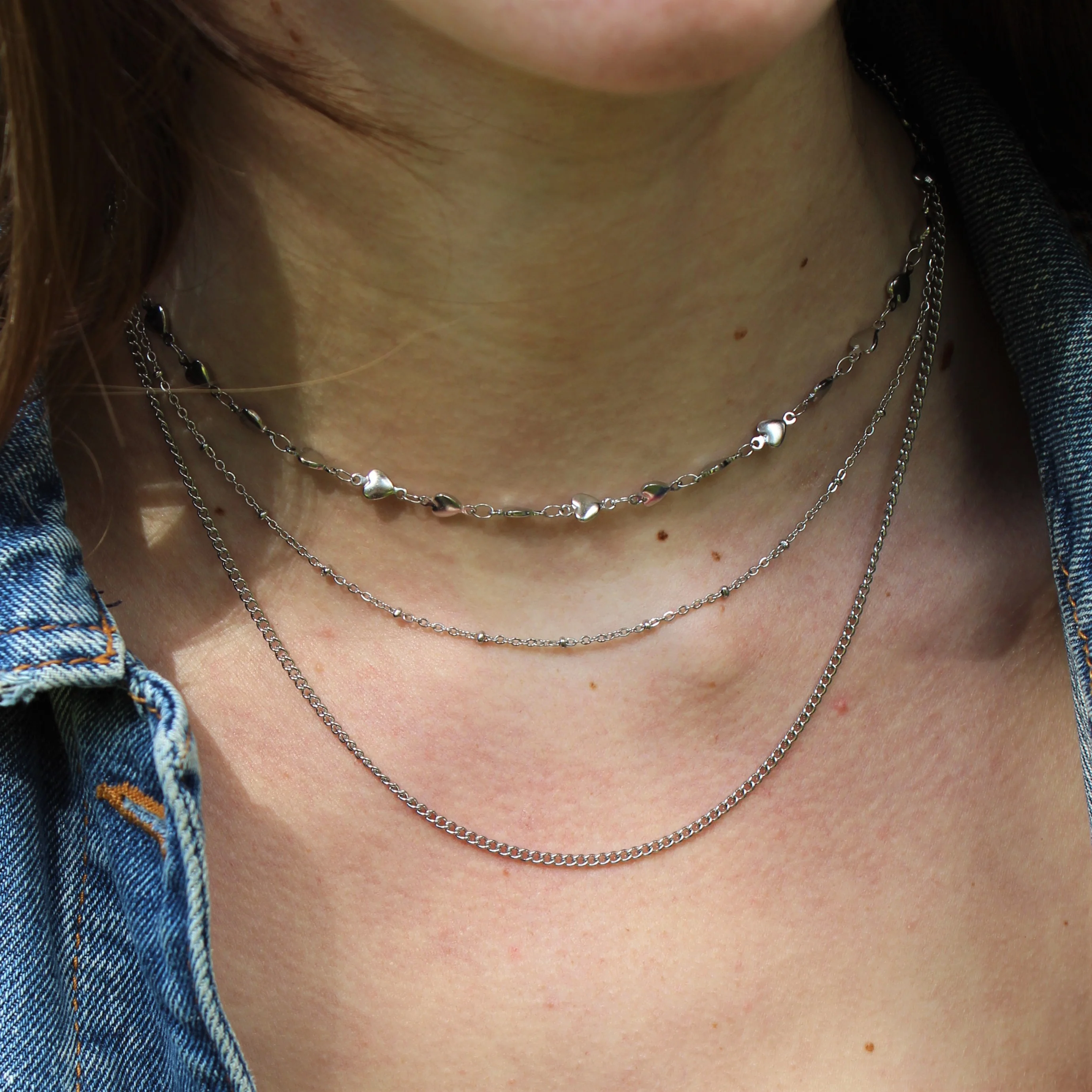Stainless steel ketting zilver - bolletjes - Image 3