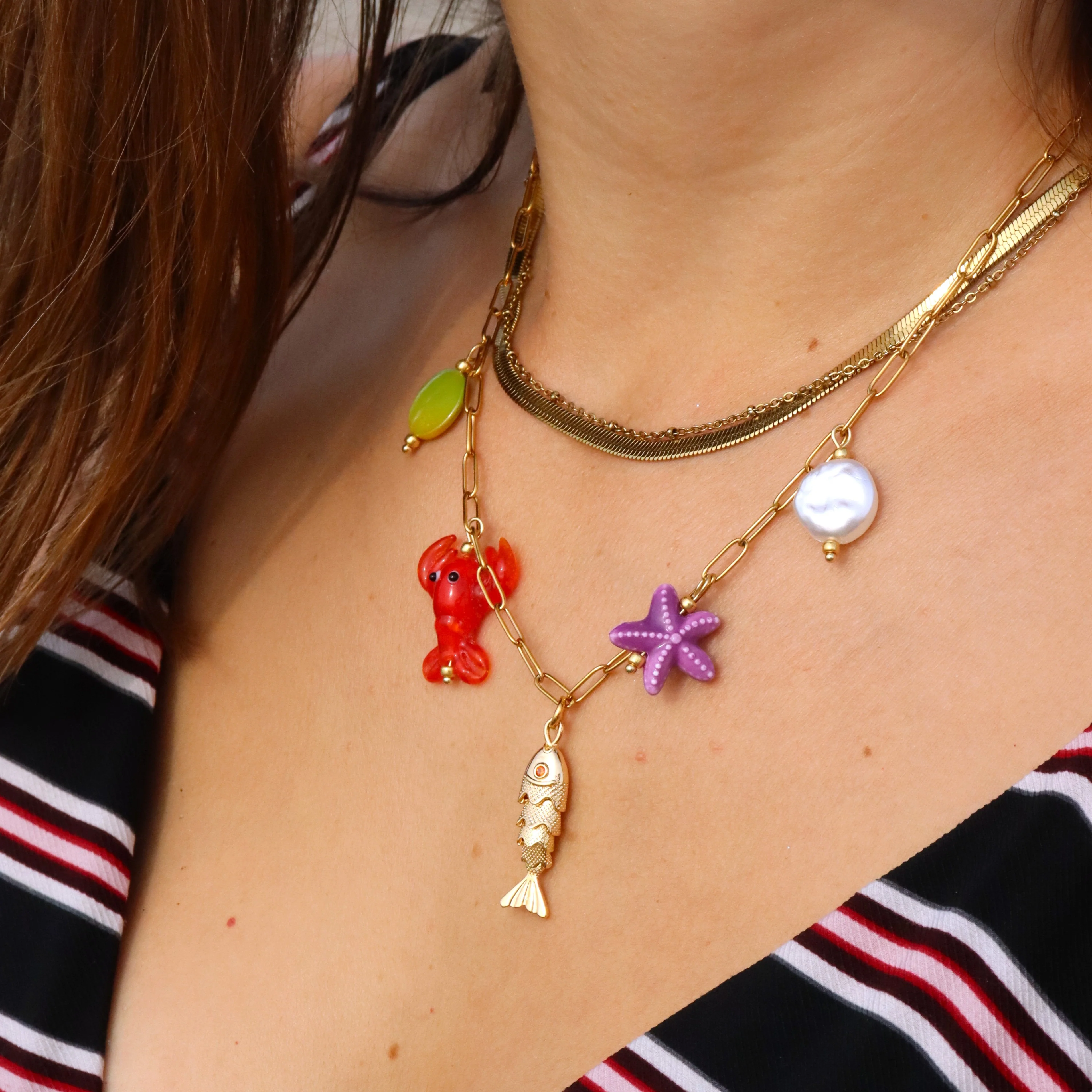 Stainless steel bedelketting - beach vibes - Image 2