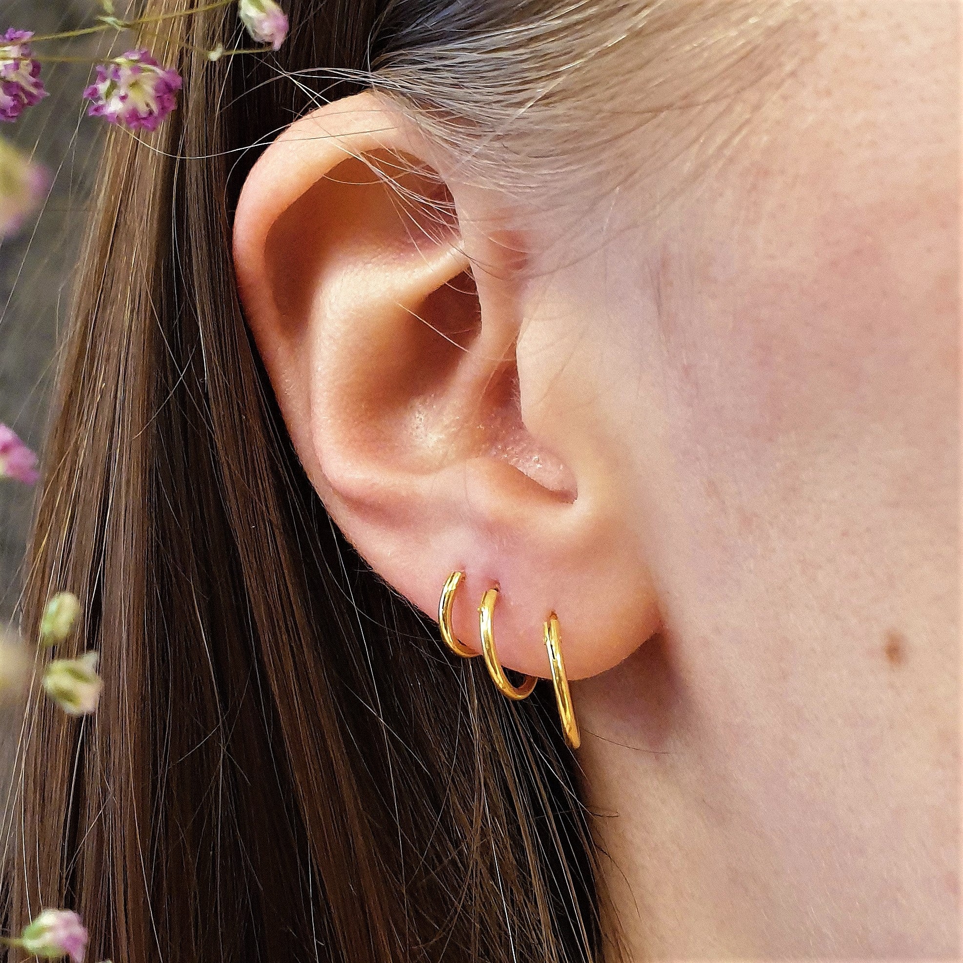 Gold plated oorring - Image 3